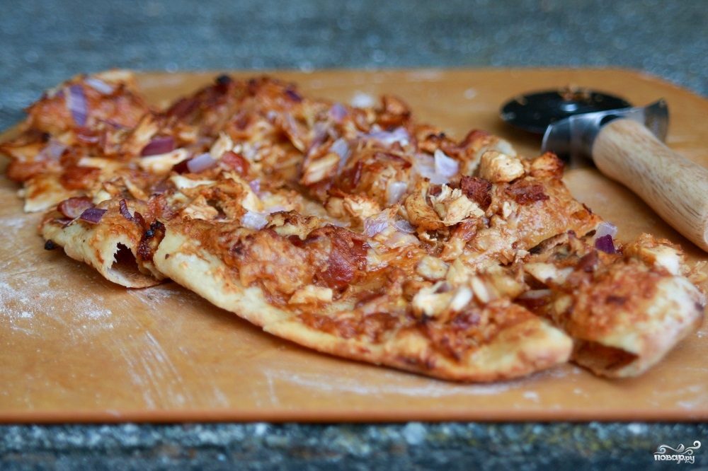 Рецепт Пицца с куриным фаршем