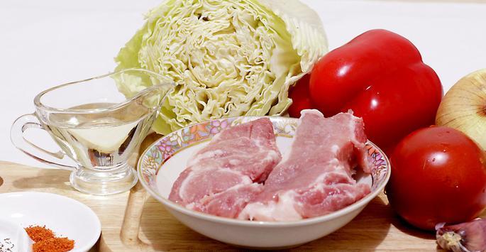 Рецепт Жареная свинина с овощами