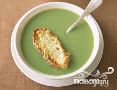 Рецепт Суп из брокколи с сырными тостами