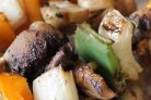 Шашлык из шампиньонов на мангале