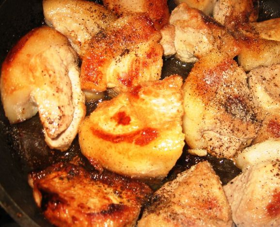 Рецепт Свинина, запеченная с баклажанами в духовке