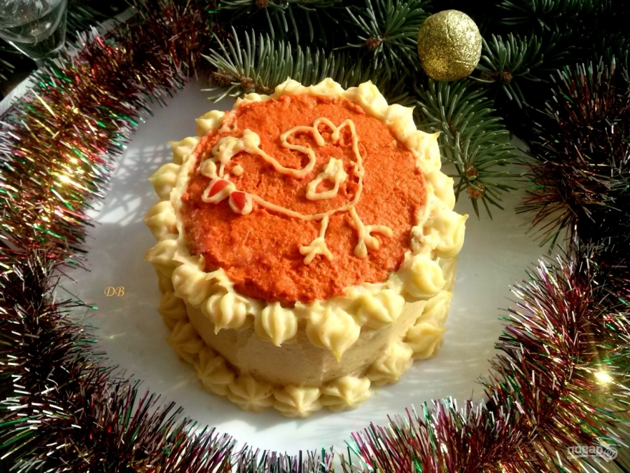 Новогодний торт "Кукареку"