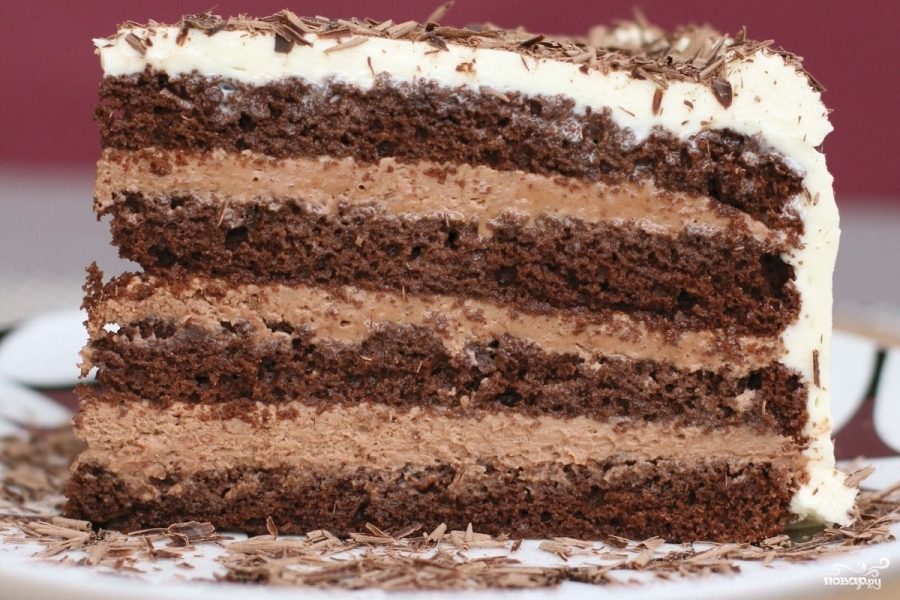Рецепт Шоколадный слоеный торт