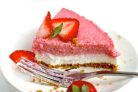 Творожный пирог с клубничным муссом