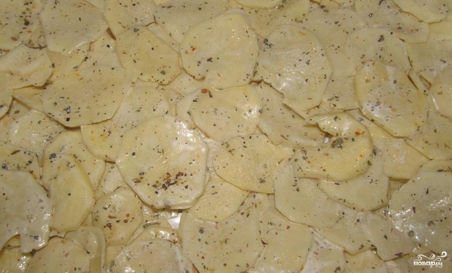 Рецепт Картошка, запеченная со свининой и сыром