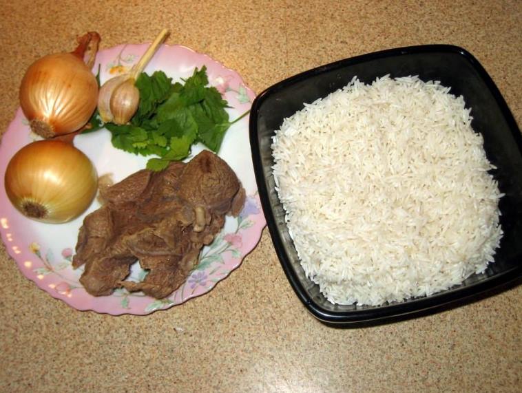 Рецепт Каша рисовая с говядиной