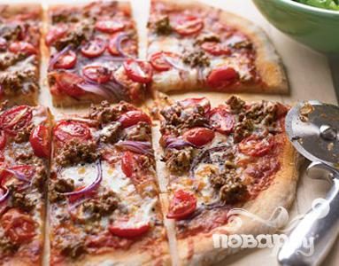 Рецепт Пицца с говядиной и помидорами