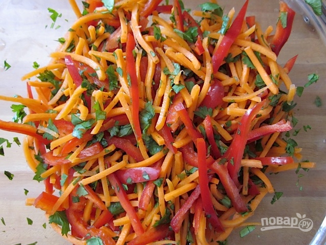 Салат морковь сладкий перец