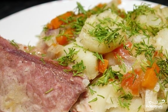 Рецепт Свинина с картофелем в духовке