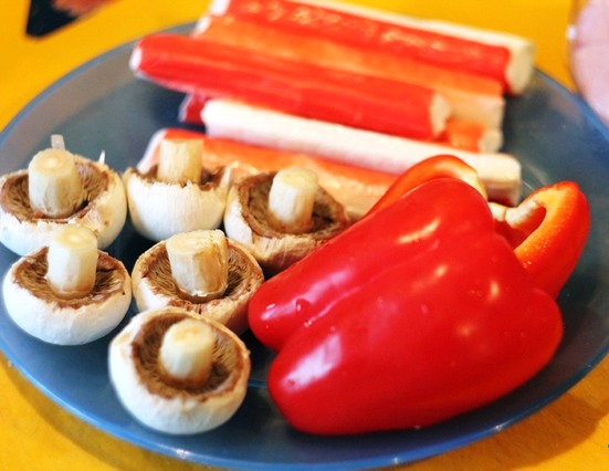 Рецепт Салат с перцем и грибами