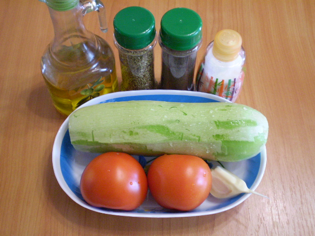 Рецепт Запеченные кабачки с помидорами