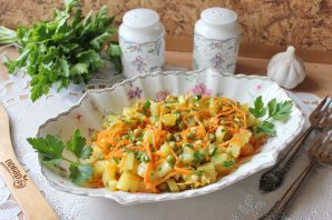 Салат с картофелем и морковью по-корейски