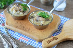 Постный жульен с грибами