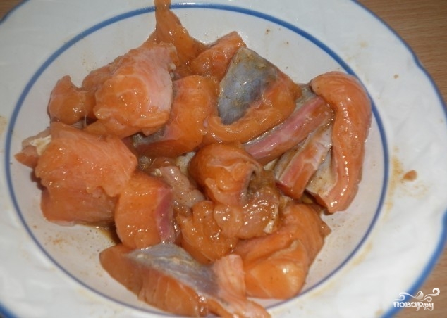 Рецепт Шашлык из рыбы в духовке