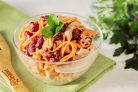 Салат с ветчиной, фасолью и корейской морковью