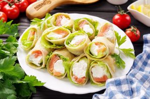 Блины с красной рыбой