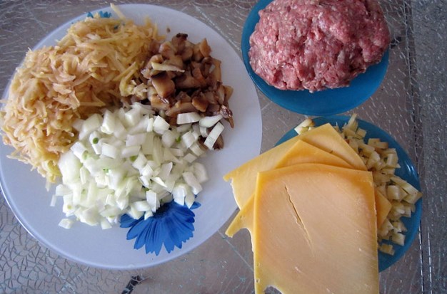 Рецепт Грибы с фаршем и картошкой