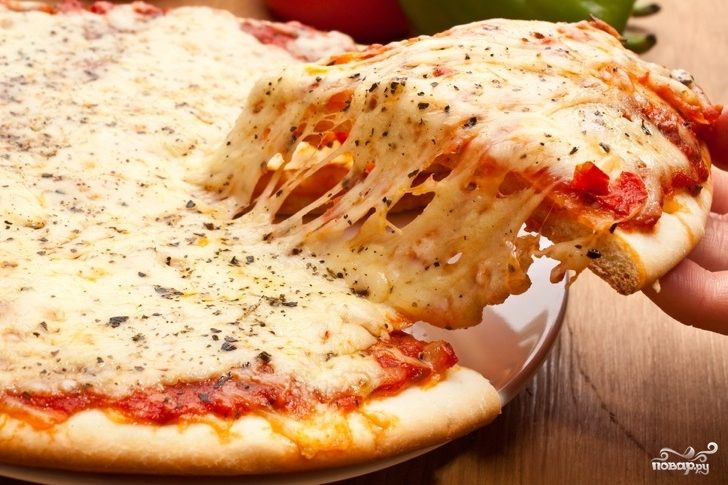 Рецепт Пицца с моцареллой и помидорами
