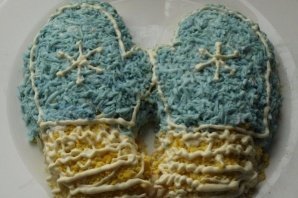 Салат &quot;Рукавички для Снегурки&quot;