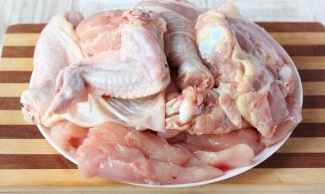 Рецепт Курица в духовке с шампиньонами