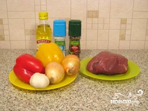 Рецепт Жареная свинина с болгарским перцем
