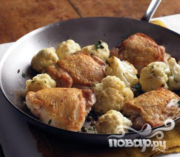 Рецепт Курица с цветной капустой и петрушкой