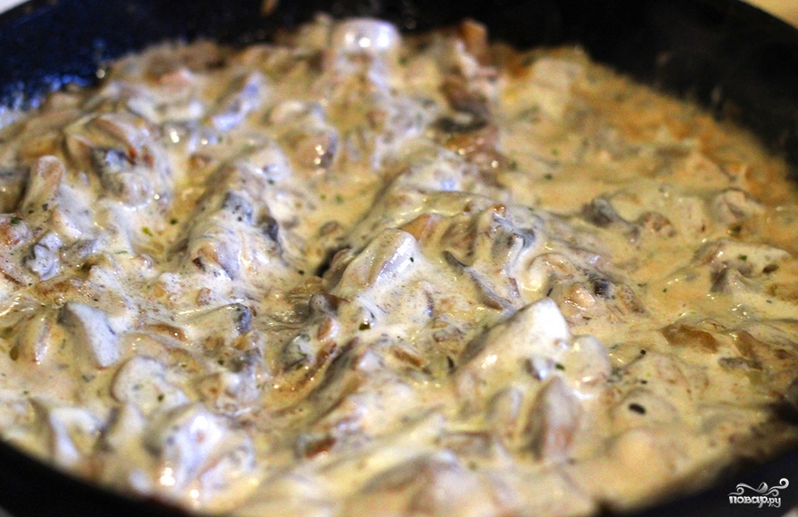 Жульен с курицей и грибами со сливками в духовке рецепт с фото пошагово в