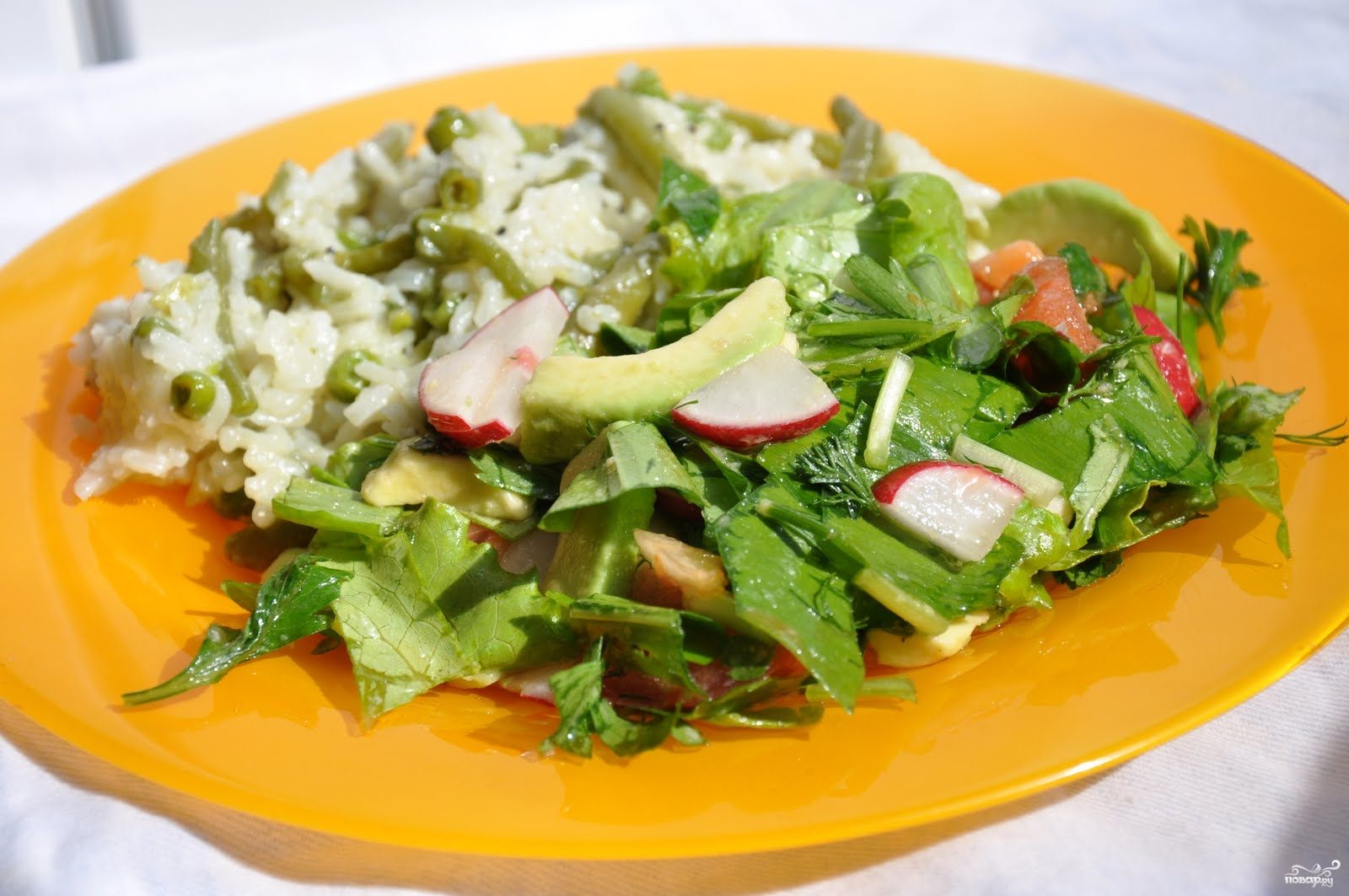 Рецепт Овощной салат с редиской