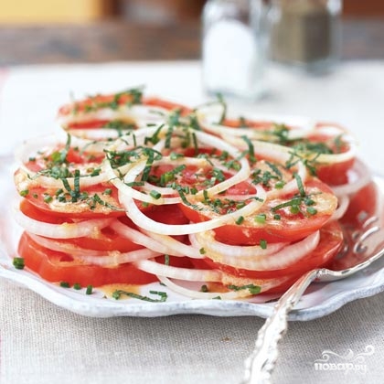 Рецепт Салат из помидоров и лука