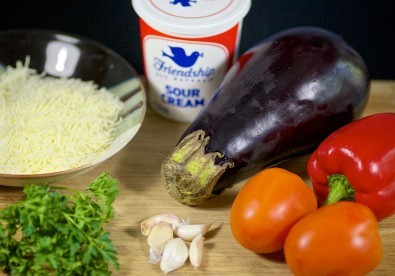 Рецепт Баклажаны запеченные с овощами