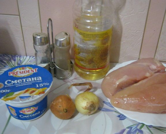 Рецепт Паста c куриной грудкой под сливочным соусом