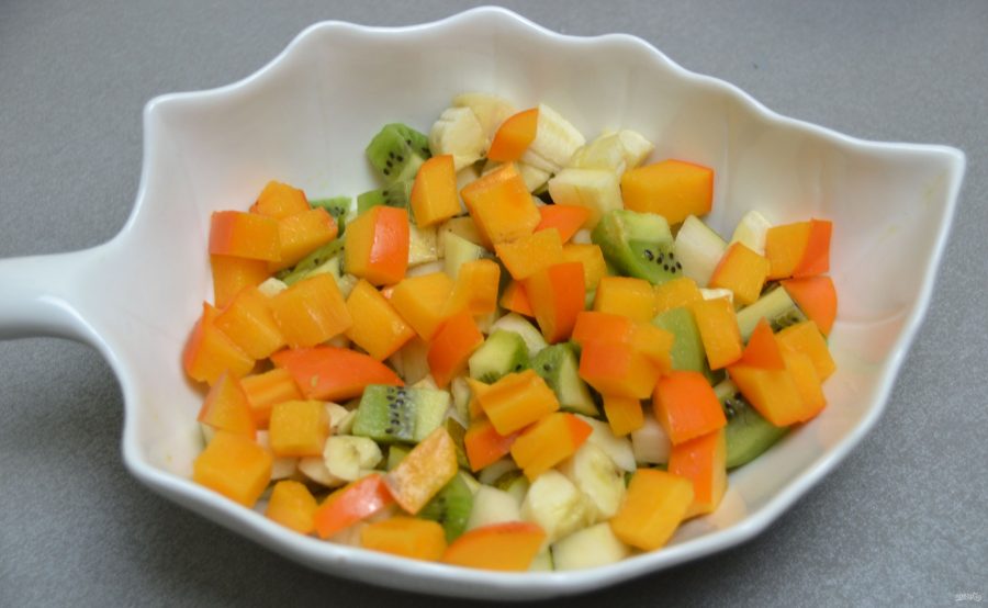 Постный фруктовый салат
