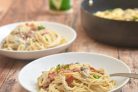 Паста "Карбонара" с ветчиной и сливками