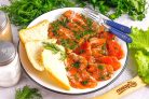 Засолка красной рыбы с укропом