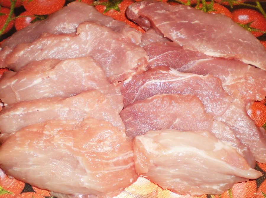 Свинина (отбивная, жаренная на сковороде в кляре)