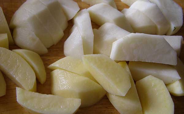 Рецепт Тушеный картофель с замороженными грибами