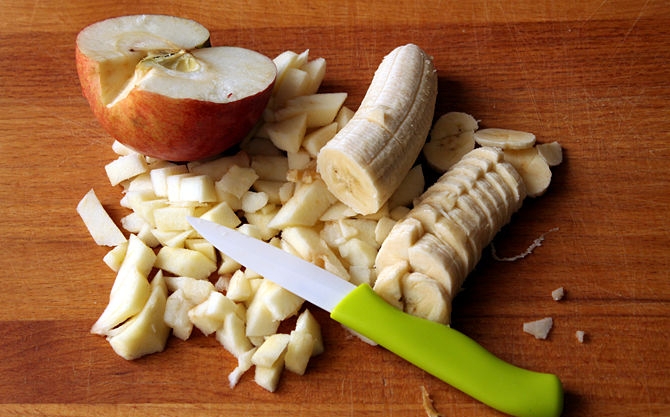 Рецепт Смузи с яблоком и бананом