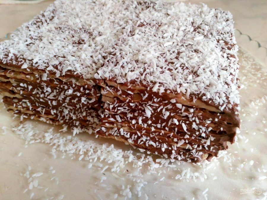 Рецепт торт с кокосовой стружкой и сгущенкой рецепт с фото
