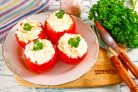 Помидоры с плавленным сыром и чесноком