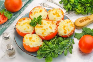 Помидоры с сыром в аэрогриле