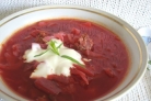 Борщ с копчеными ребрышками