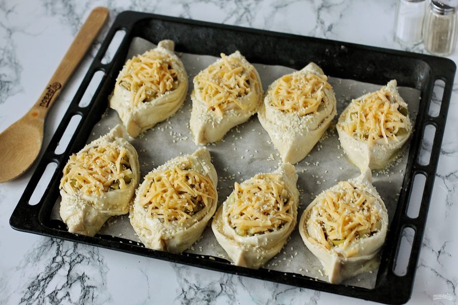 Слоеное тесто картошка сыр
