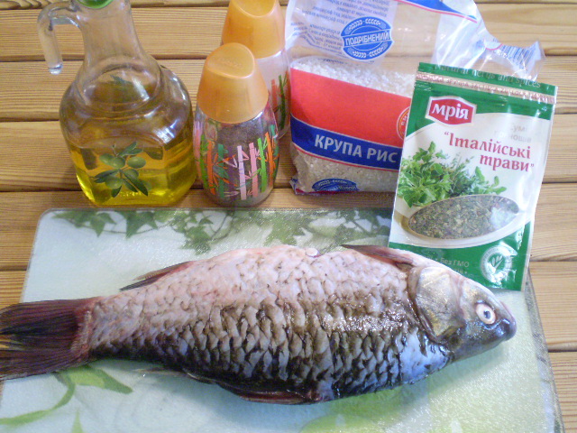 Рецепт Жареная рыба с рисом