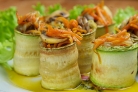 Рулет из кабачков с грибами