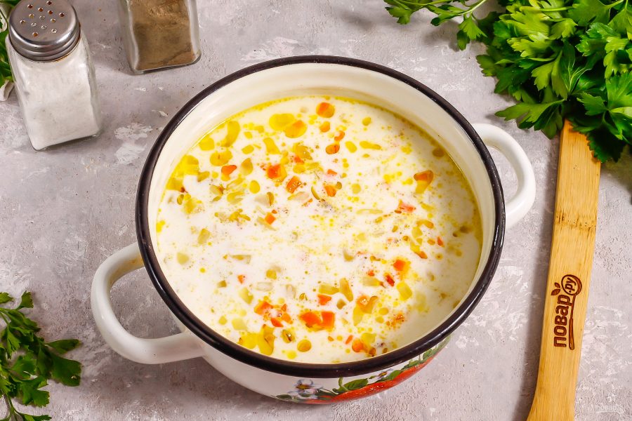 Суп из чечевицы с молоком