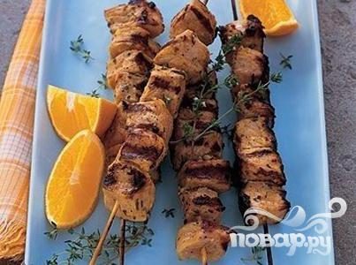 Рецепт Шашлык из свинины с апельсинами и тимьяном