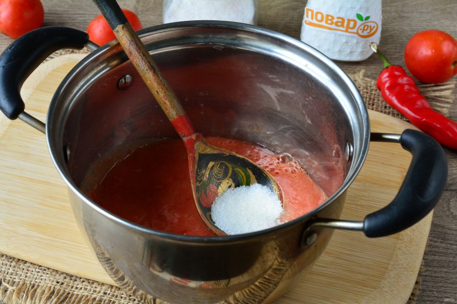 Томатный соус без уксуса на зиму
