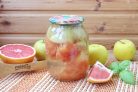 Компот из грейпфрута и яблок на зиму