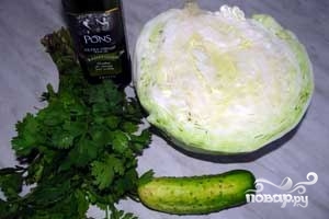 Рецепт Постный салат из капусты
