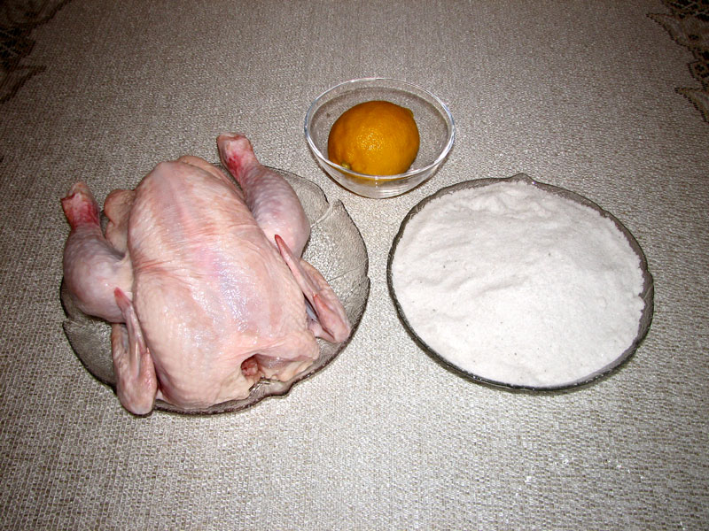 Рецепт Курица на соли